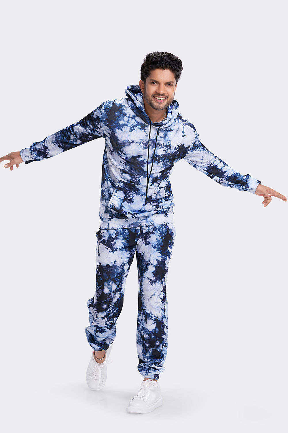 Tie - Dye hoodie and joggers full set - Blue